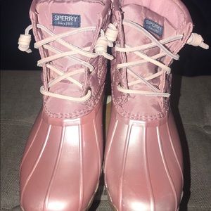 Girls Sperry Boots (Pink)